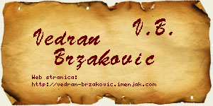 Vedran Brzaković vizit kartica
